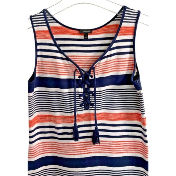 Talbots Striped Tie-Front Maxi Dress – Small - Picture 4 of 8